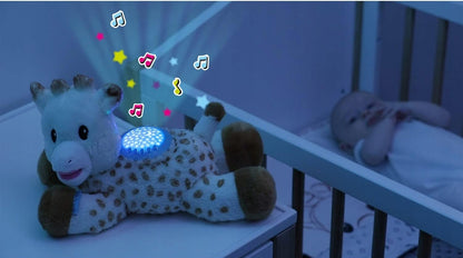 Sophie la Girafe cuddly toy, projector, music box