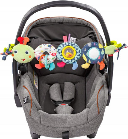 FEHN pram, cot and car seat hanging chain, 53 cm, CATERPILLAR