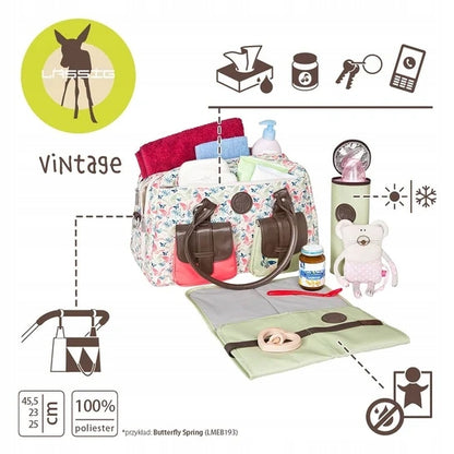 LASSIG Vintage Metro Bag nappy bag and accessories