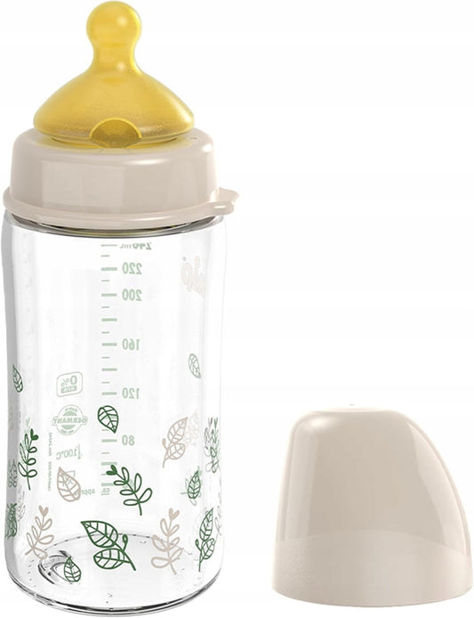 NIP Cherry Green Glasflasche mit Latexsauger Größe M 240 ml