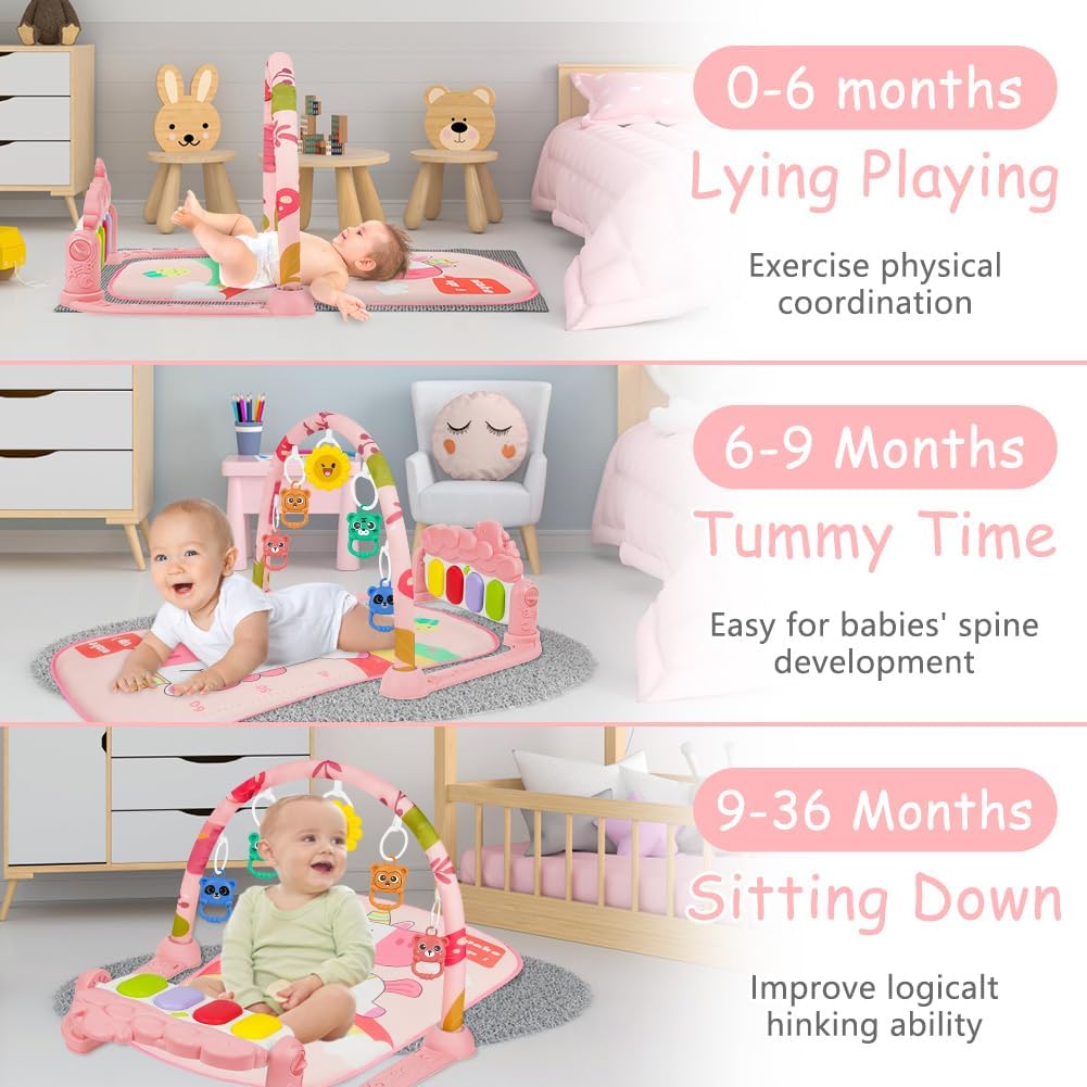 AOMIG Educational Play Mat with Piano, 0–36 Months
