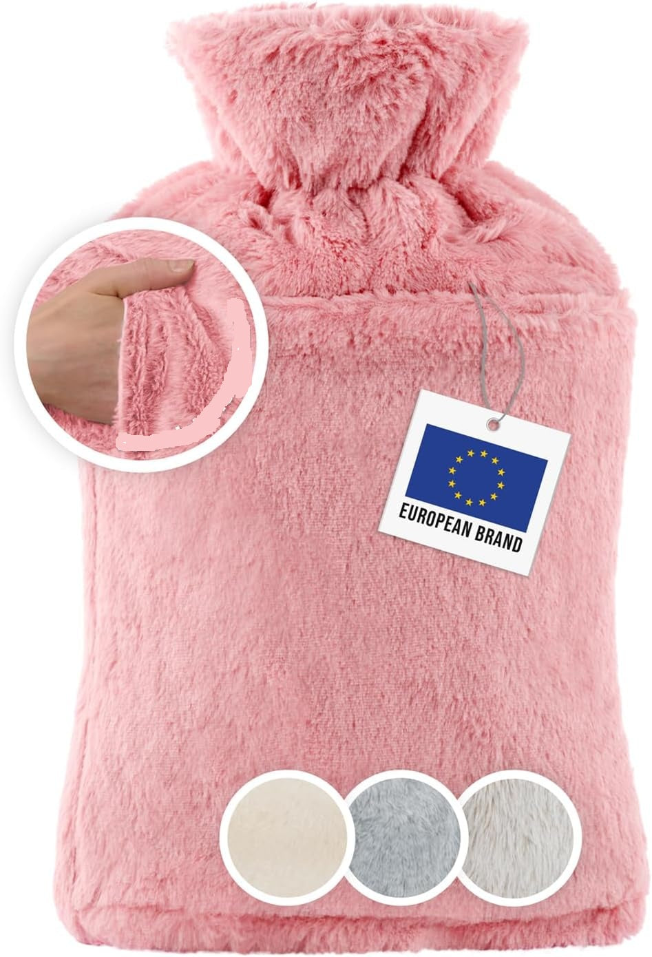 BLUMTAL Premium kauczukowy termofor wodny 1,5 litra + polarowa powłoka 21 x 31 cm