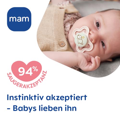 MAM Supreme Night smoczek uspokajający silikonowy 0-6m x2 ŚWIECĄCE