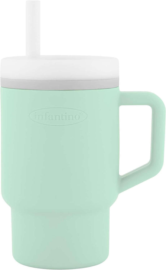 INFANTINO My 1st Tumbler silikonowy kubek niekapek z ustnikiem 266 ml 6 m+
