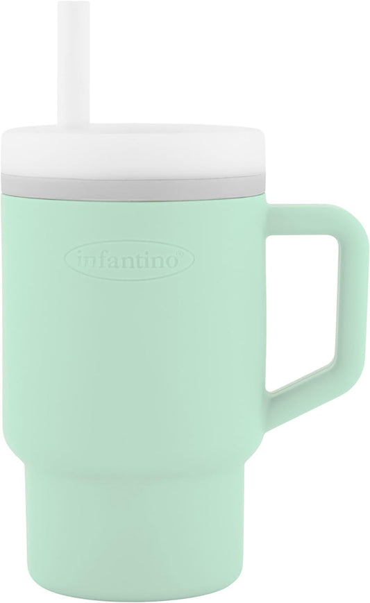 INFANTINO My 1st Tumbler silikónový hrnček s náustkom proti vyliatiu 266 ml 6 m+