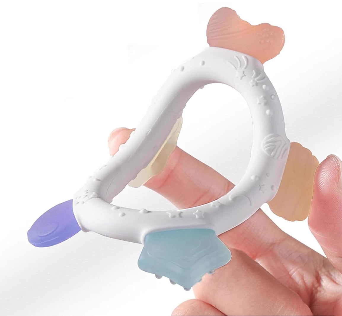 AKOLIK extra weicher Silikon-Beißring 9,5 cm 3 m+