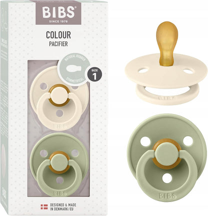 BIBS COLOUR suzete de calmare 2pack din cauciuc 0-6 luni