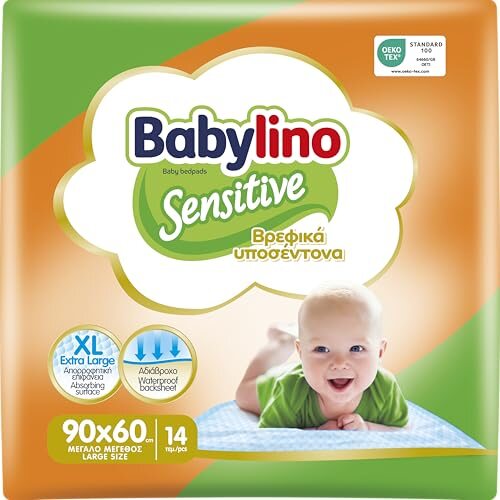 Babylino Sensitive resguardos para muda da fralda 90 por 60 cm x14