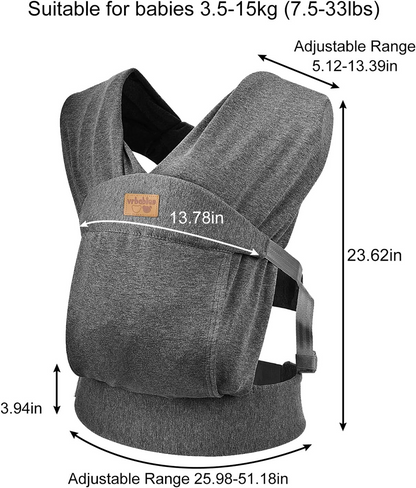 VRBABIES Ergonomische Soft-Babytrage 3-15kg