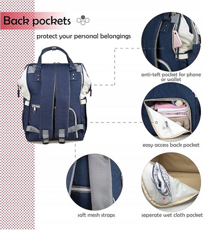 NEVEQ rucsac pentru scutece și accesorii