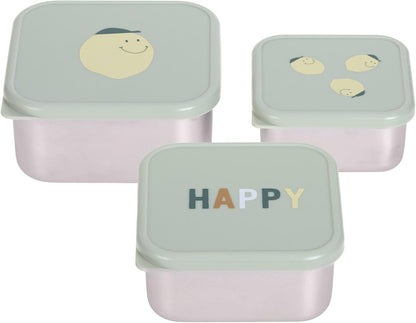 LASSIG Snackbox ατσάλινα κουτιά για σνακ x3