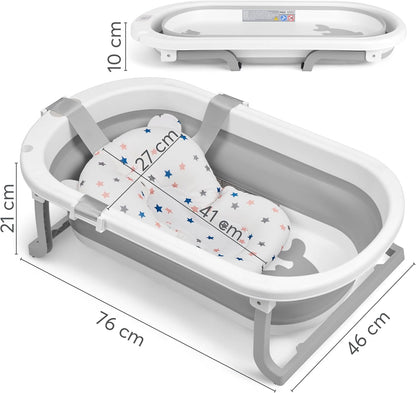 KikkaBoo Willy Klappbadewanne mit Thermometer 0-36 Monate
