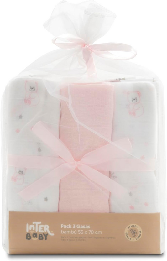 INTERBABY bambusove gaze, podloge za previjanje 55 x 70 cm, 3 kosi