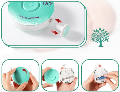 BRENCCO Manicure lima elettrica per unghie, 6 punte, 6,5 x 6,5 cm