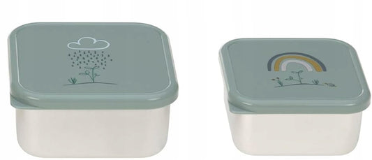 LASSIG Snackbox Edelstahl BROTDOSE x2