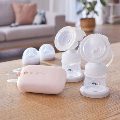 PHILIPS AVENT SCF397/11 podwójny LAKTATOR elektr.. różowy, elektryczny laktator podwójny z butelkami