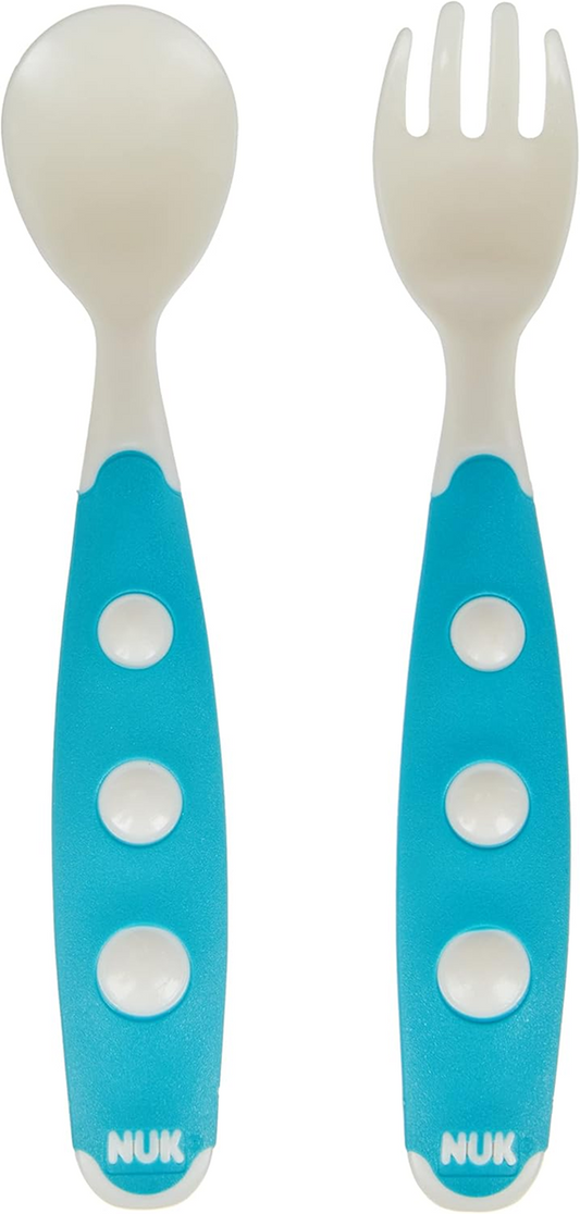 NUK Easy Learning mini příbory lžička vidlička 12 cm 8 m+