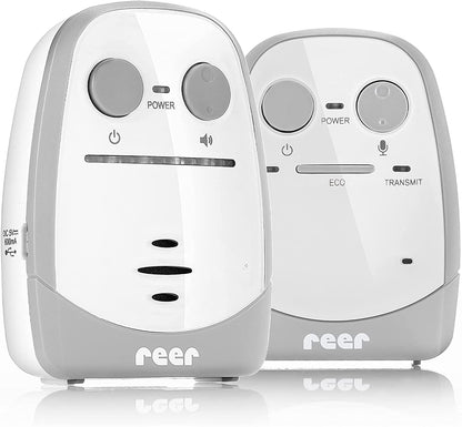 REER Nova niania elektroniczna cyfrowa 450m, biało-szary zestaw monitorów dla dziecka i rodzica