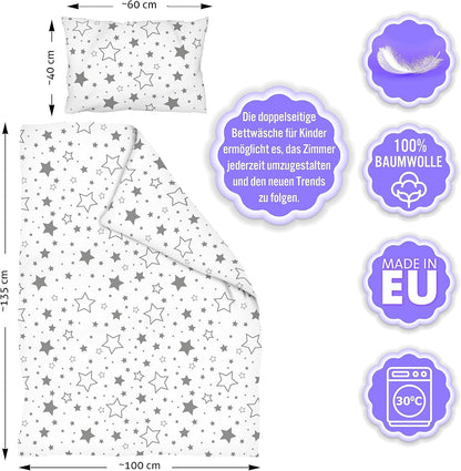 AMILIAN σετ σεντονιών 2 τεμαχίων 100x135 / 40x60 βαμβάκι