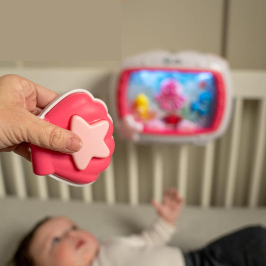 BABY EINSTEIN Tengeri álmok zenélő doboz fényekkel + távirányító, 22 x 29 cm