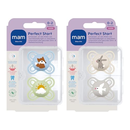MAM Perfect Day & Night suzetă din silicon 0-6 luni x4 LUMINOASE
