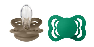 Suzete de calmare din silicon BIBS SUPREME, 0–6 luni, SIMETRICE