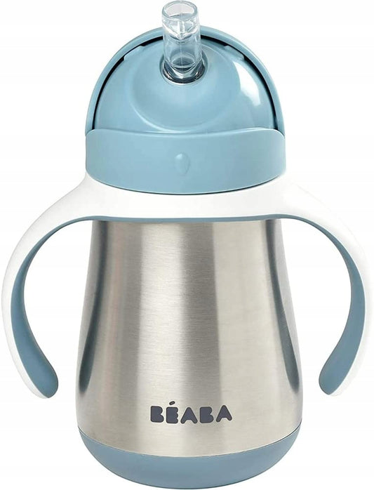 BEABA tasse anti-fuite avec paille EN ACIER 250 ml
