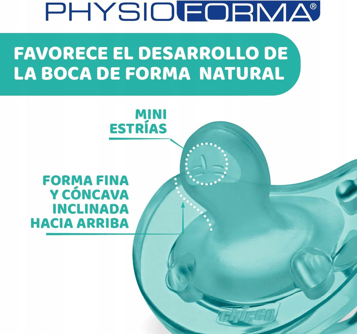 CHICCO PhysioForma smoczek x2 16-36m, silikonowy smoczek uspokajający 16-36 msc, BPA/BPS free