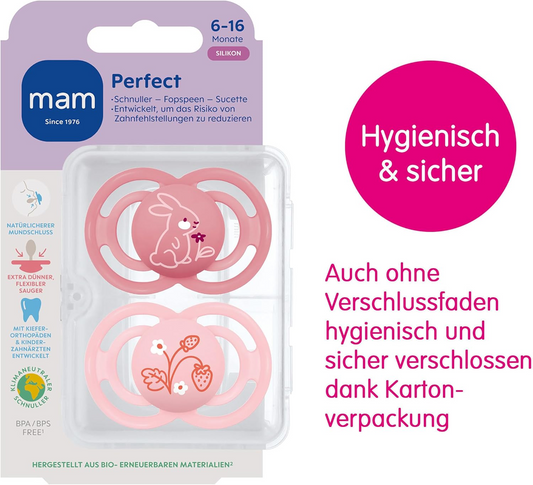 MAM Perfect chupete x2 6-16m de silicona