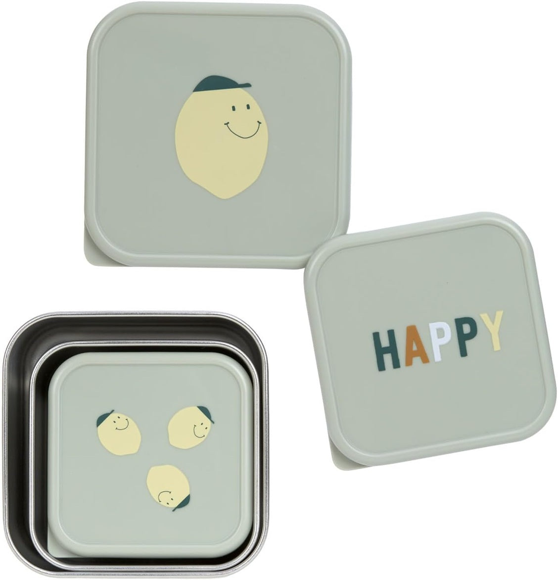 LASSIG Snackbox stainless steel SNACK BOXES x3