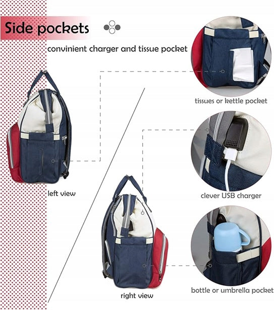 NEVEQ rucsac pentru scutece și accesorii