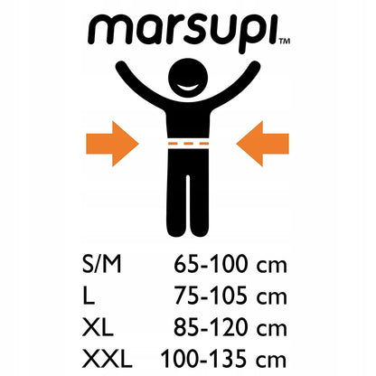 MARSUPI 2.0 nosidełko ergonomiczne XL 3,5 - 15 kg, rozmiar XL 85-120 cm, regulowane dopasowanie