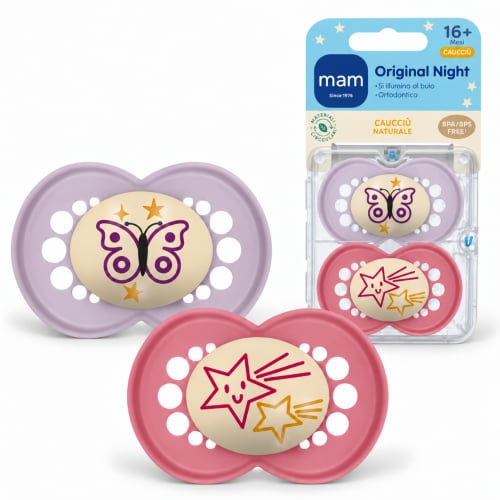 MAM Original Night smoczki uspokajające różowe 16-36m