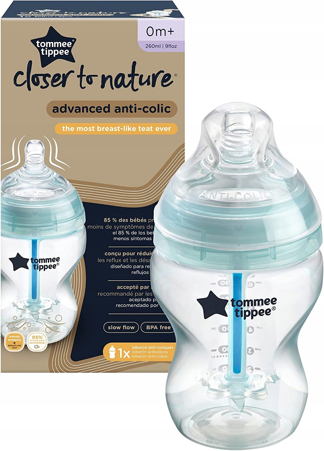 TOMMEE TIPPEE butelka advanced anti-colic 260ml 0+