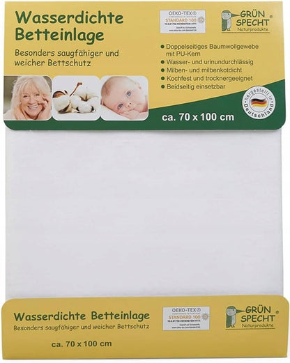 NATURSPECHT wasserdichter Matratzenschoner 100x70 cm