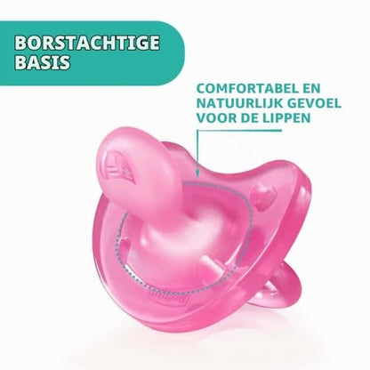 Chicco Physioforma Soft smoczek silikonowy różowy 0-6m