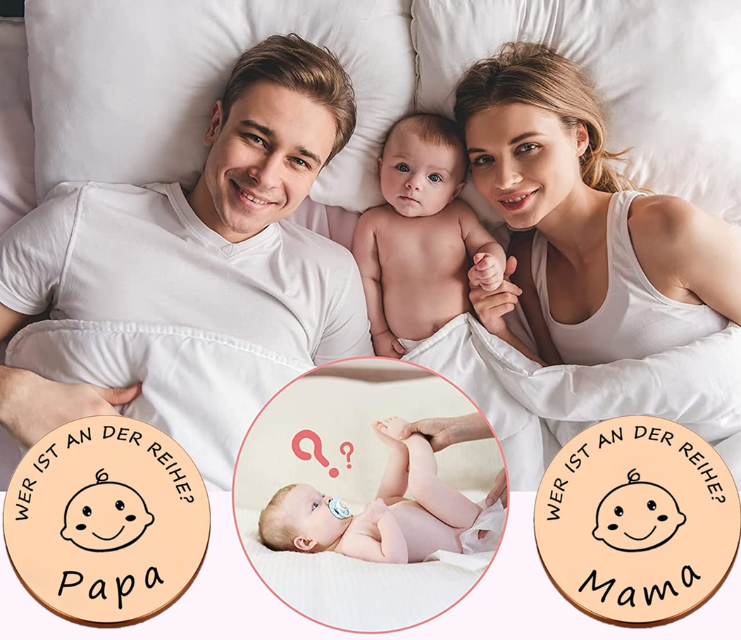 KIYOYI oceľová minca na rozhodovanie MAMA alebo TATA 3 cm