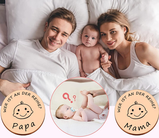 KIYOYI stalowa moneta do podejmowania decyzji MAMA lub TATA 3 cm – zdjęcie produktu 2