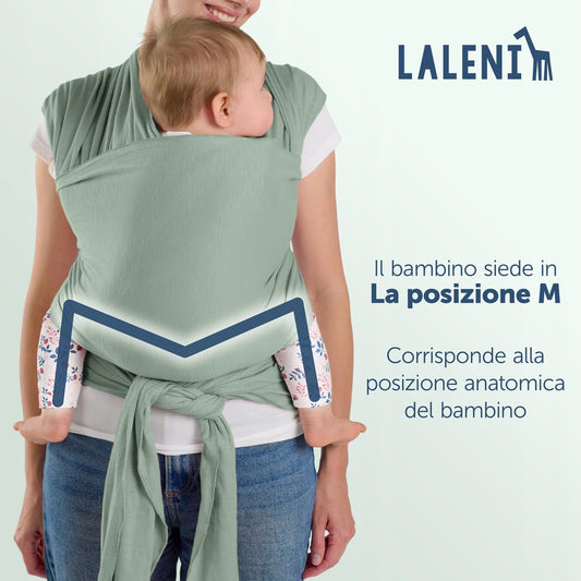 LALENI elastisches Tragetuch für Babys bis 15 kg