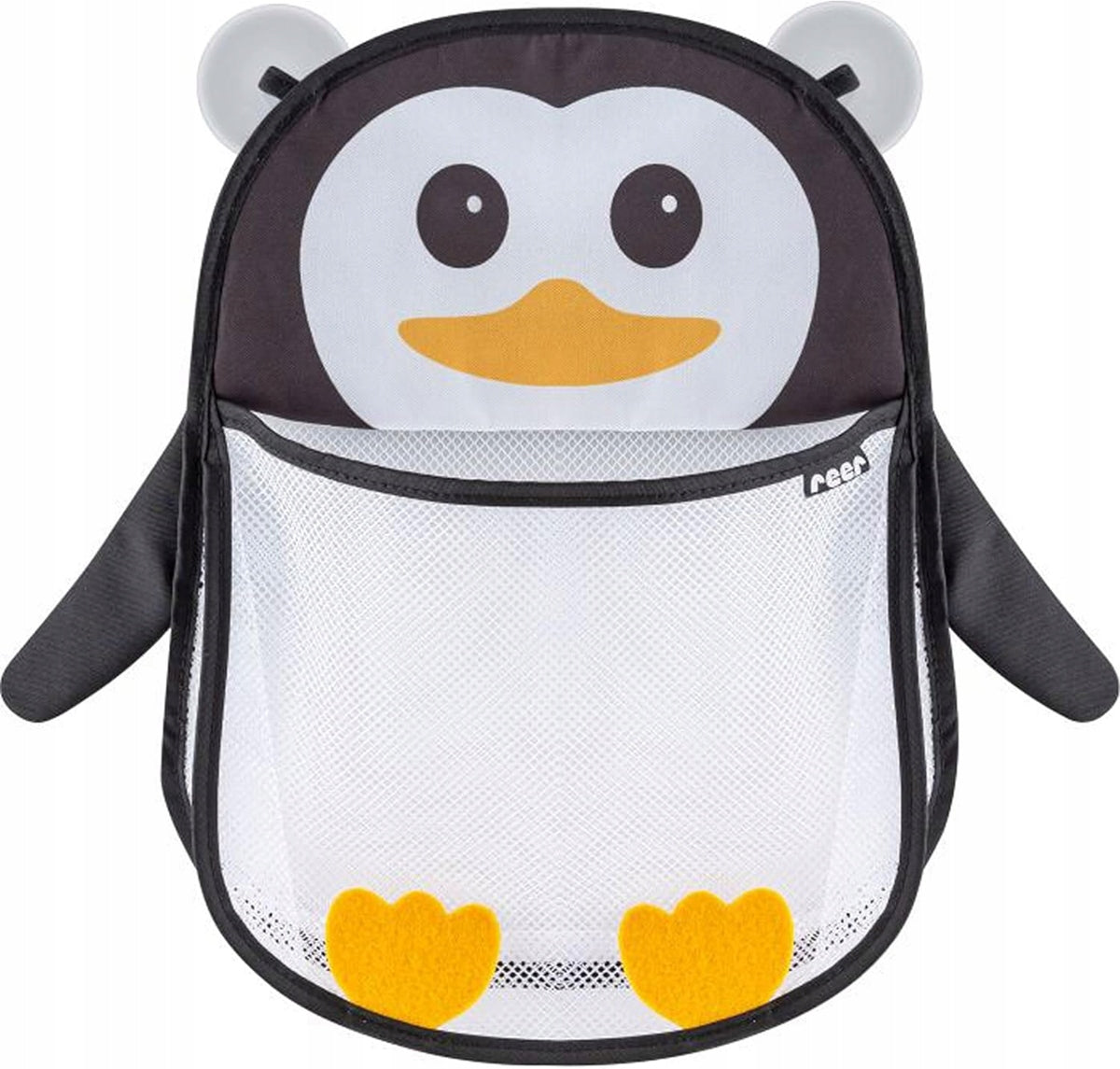 REER MyHappyPingu organizator din plasă pentru baie, cu ventuze, PINGUIN