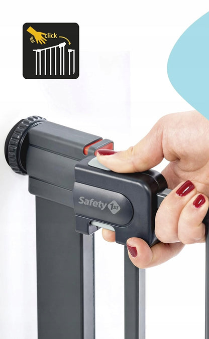 SAFETY 1ST SecureTech Metal stopniščna varnostna ograjica brez praga 73-80cm