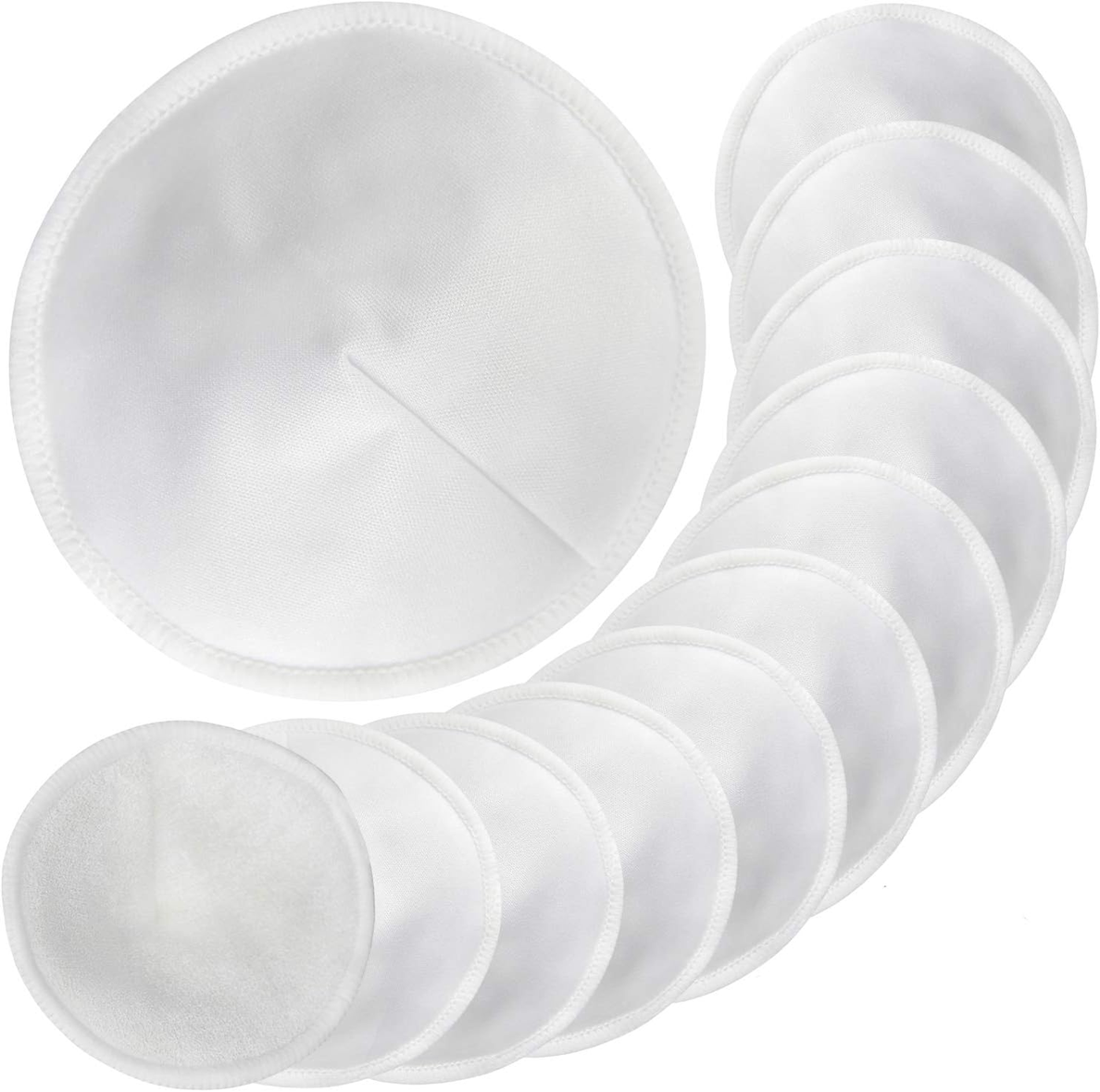 PINOWUreusable bamboo breast pads + washbag and casequantity x 12colour whitenew condition