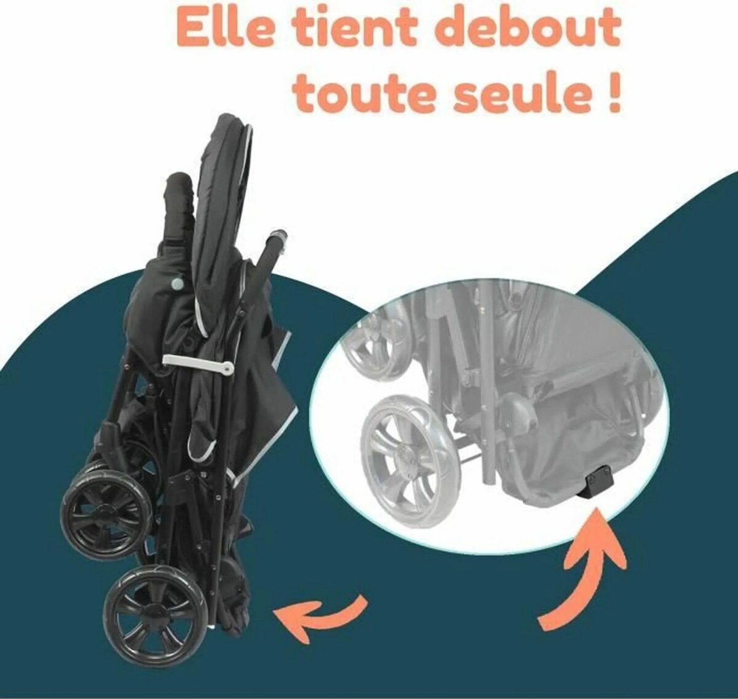 BAMBISOL double stroller + group 0 car seat