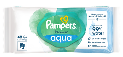 PAMPERS HARMONIE AQUA υγρά μαντηλάκια x48