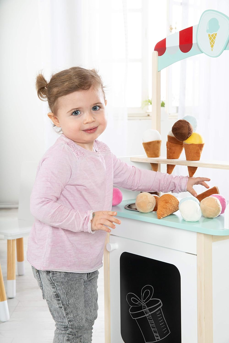ROBA pluszowy zestaw lodów z magnesami 3 wafle 6 kulek