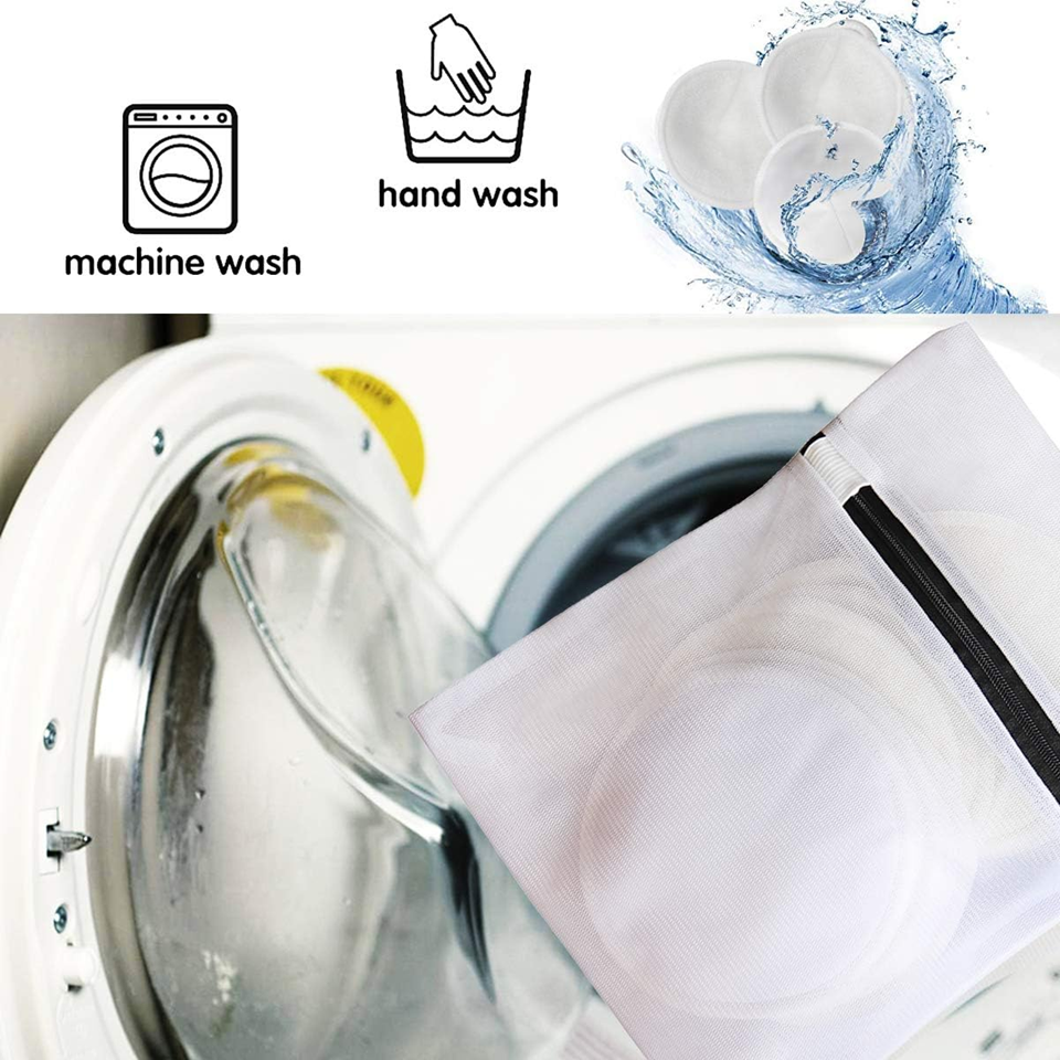 PINOWUreusable bamboo breast pads + washbag and casequantity x 12colour whitenew condition