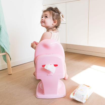 NUBY Dr.Talbots nocnik Moja Pierwsza Toaleta dźwięk, różowy nocnik treningowy dla dziecka