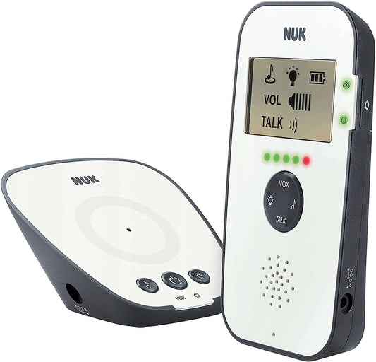 NUK Eco Control 530D elektroniczna niania FHSS, biało-czarny zestaw z nadajnikiem i odbiornikiem