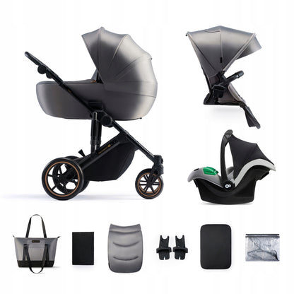KINDERKRAFT PRIME2 PRO 3v1 multifunkční kočárek do 22kg + autosedačka MINK PRO