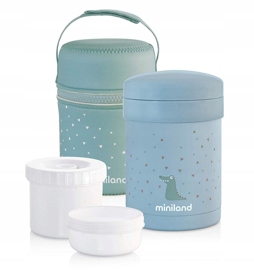 MINILAND Thermetic termos obiadowy 700 ml + 2 pojemniki i etui z uchwytem
